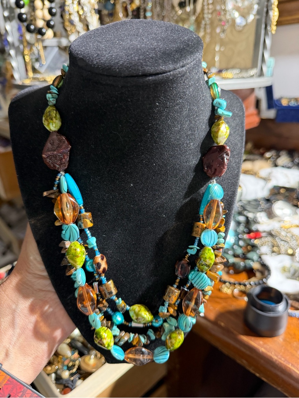 Multi-Strand Beaded Necklace